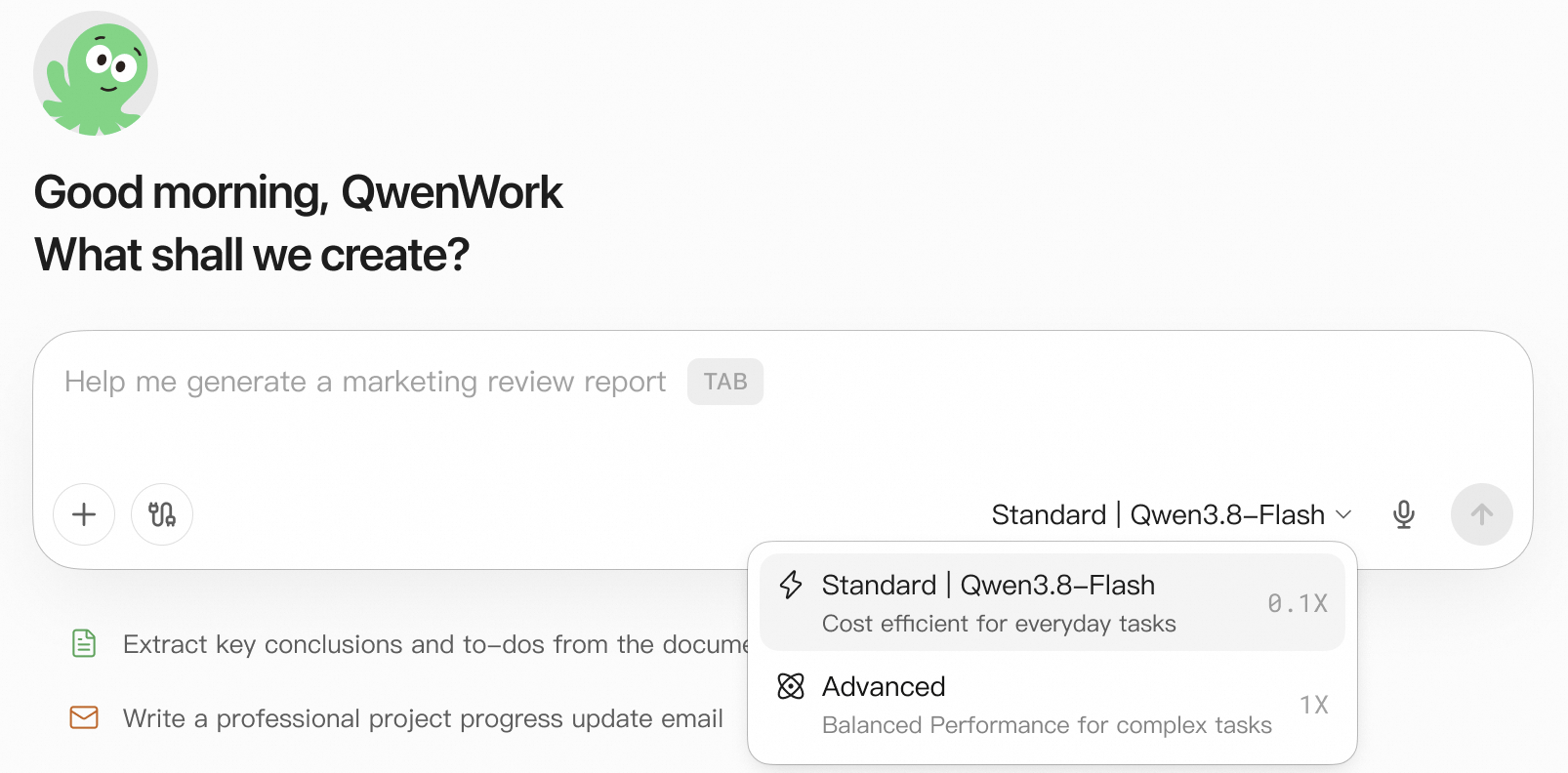 Qwen3.8-Flash on QwenWork